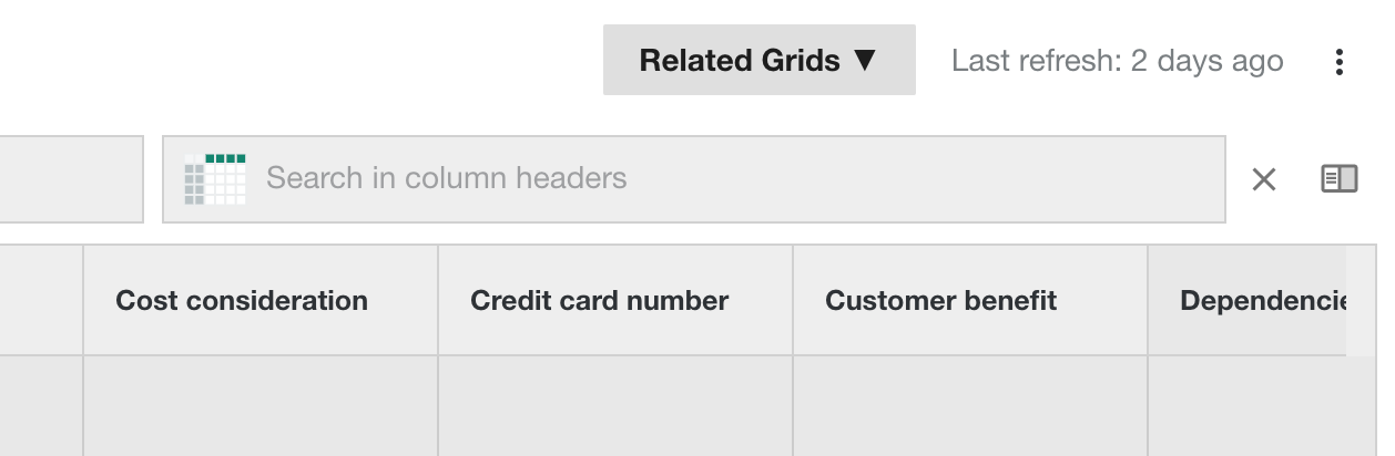 Switch to another grid in the same asset grid group