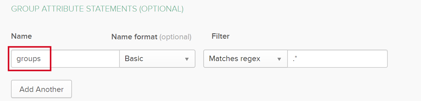 Okta SAML configuration group attribute