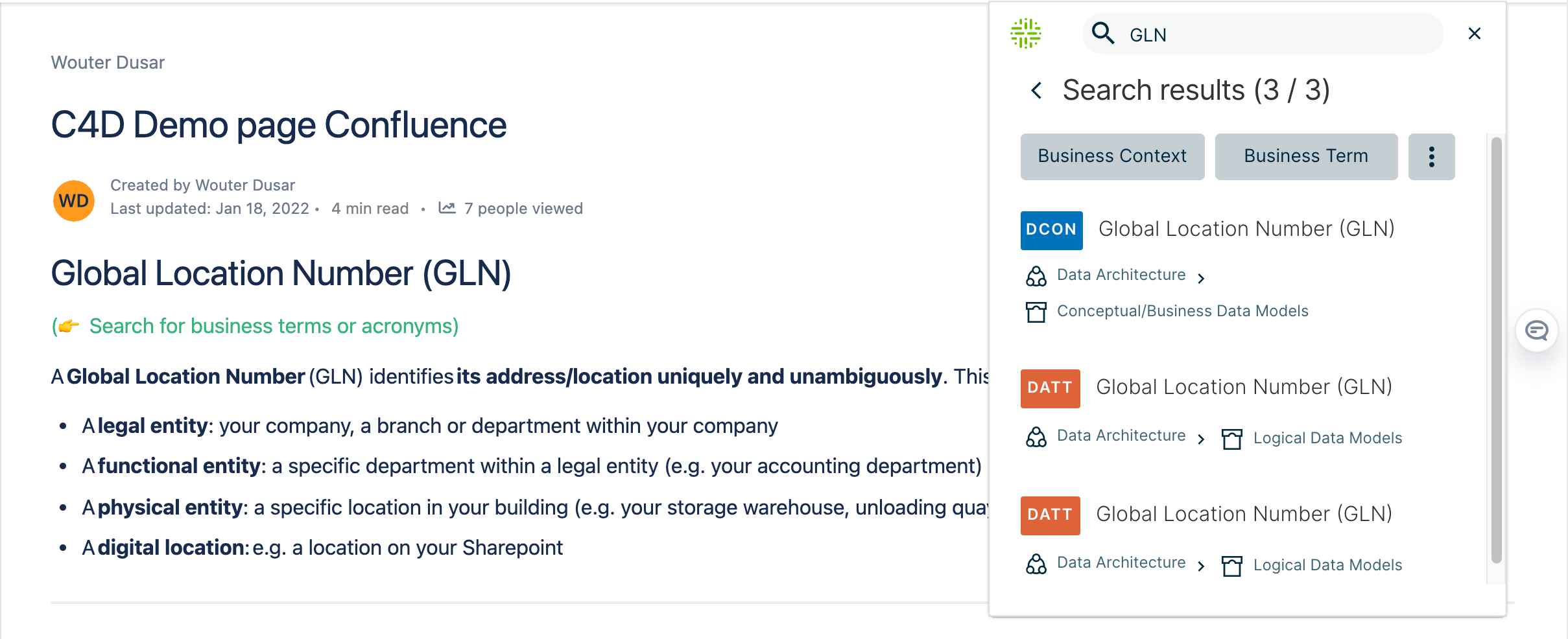 Search results in browser extension