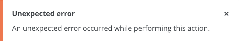 Unexpected error message in Collibra Data Governance Center