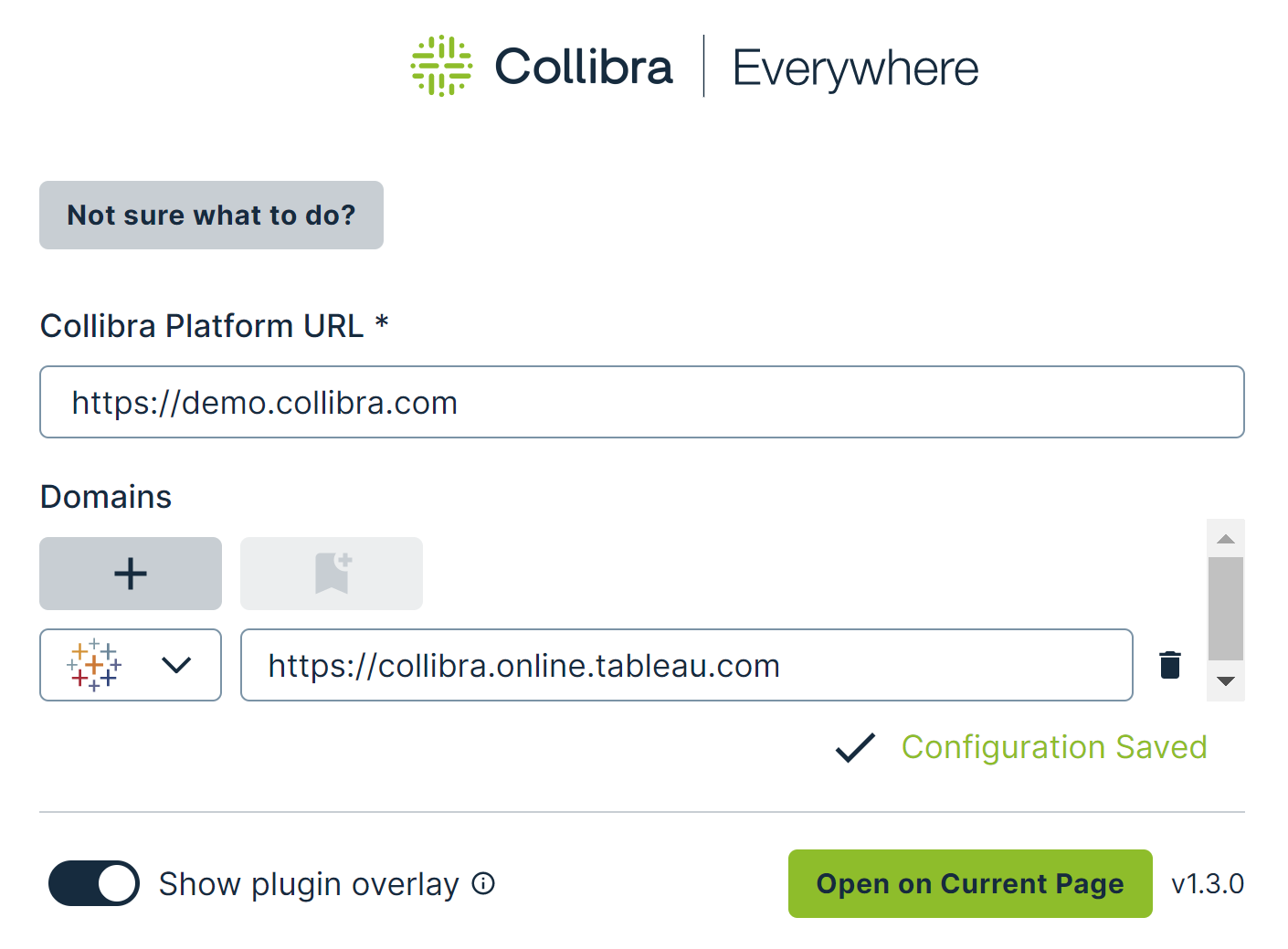 Browser Extension configuration Browser Extension configuration