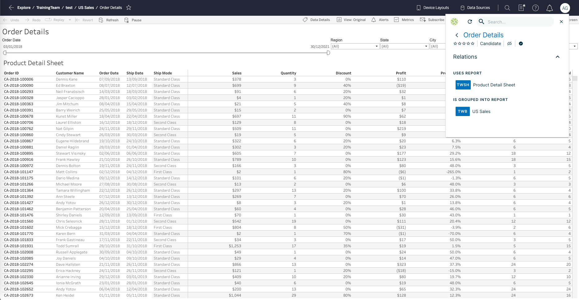 Browser extension matches data of a BI tool with Collibra data