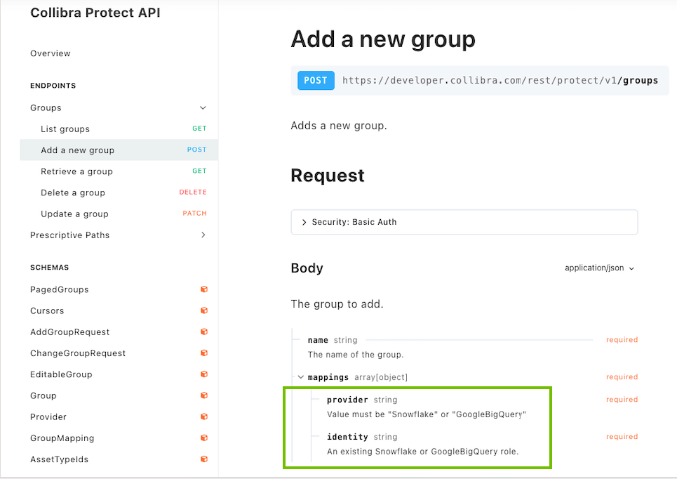 Add a new group page