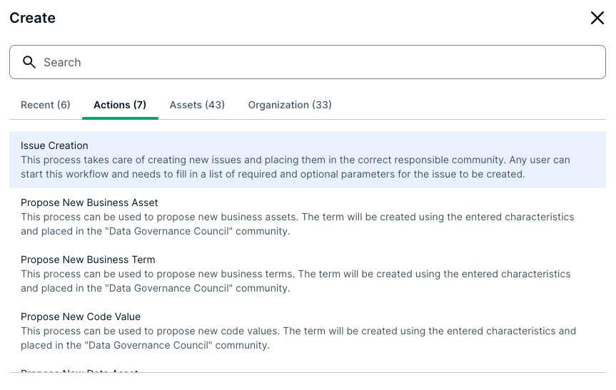 Create a new data issue