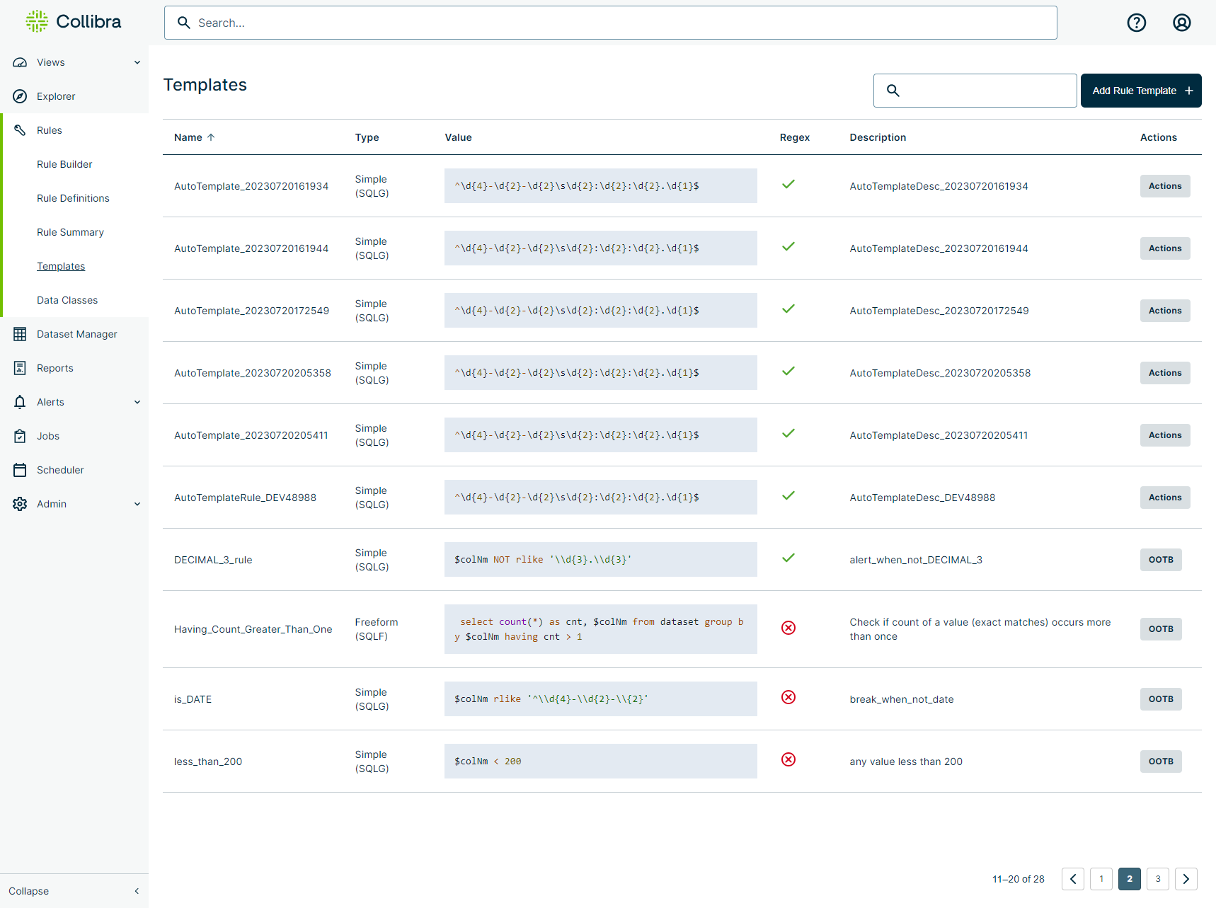 image of the template rules page