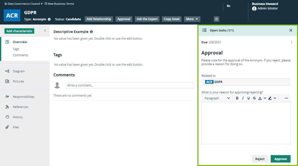 Complete a workflow task