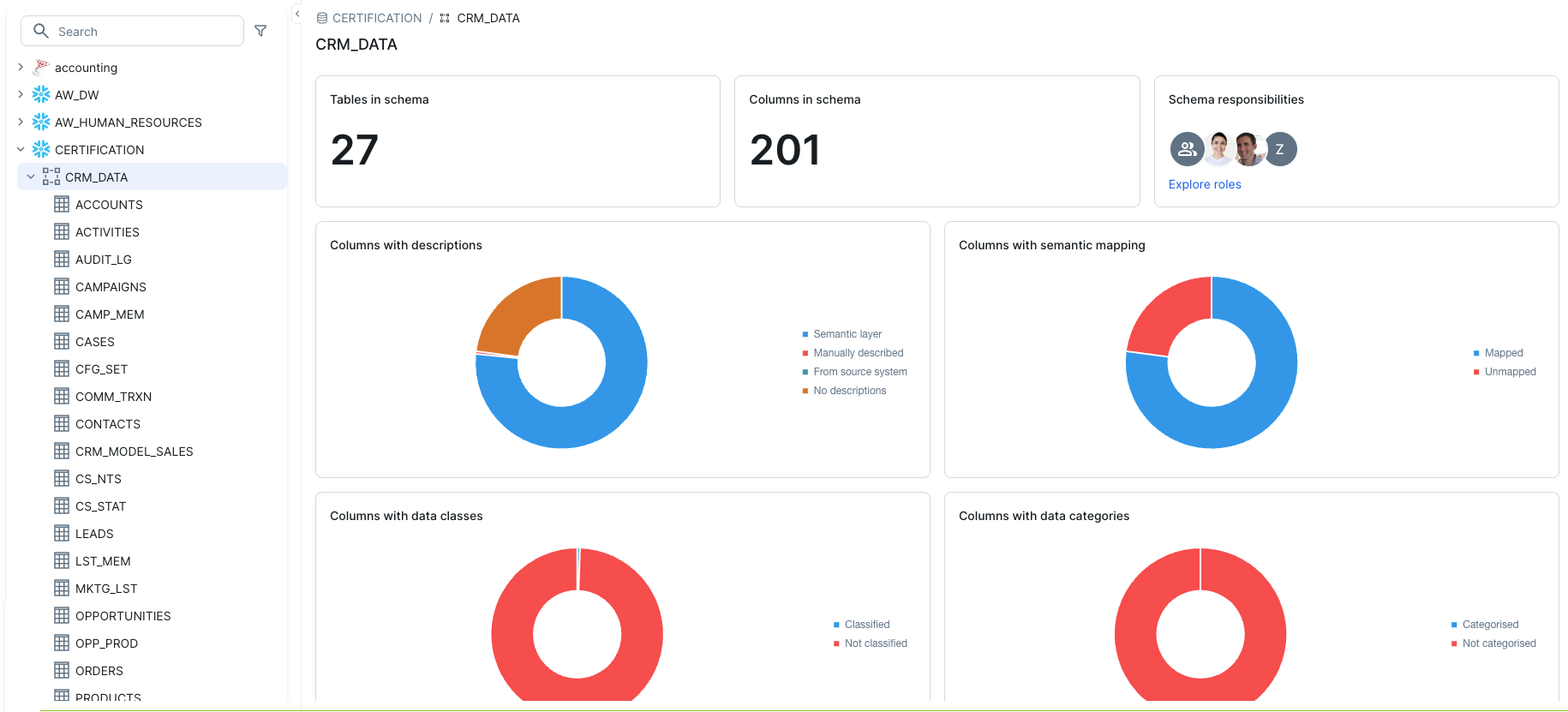 Image of a Schema dashboard