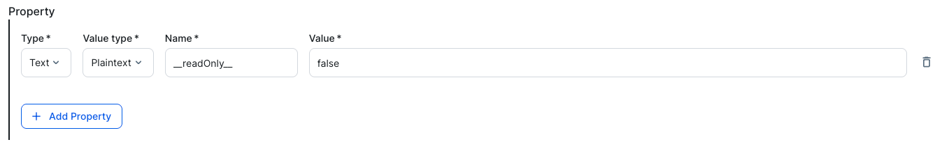 image of a __readOnly__ property set to false