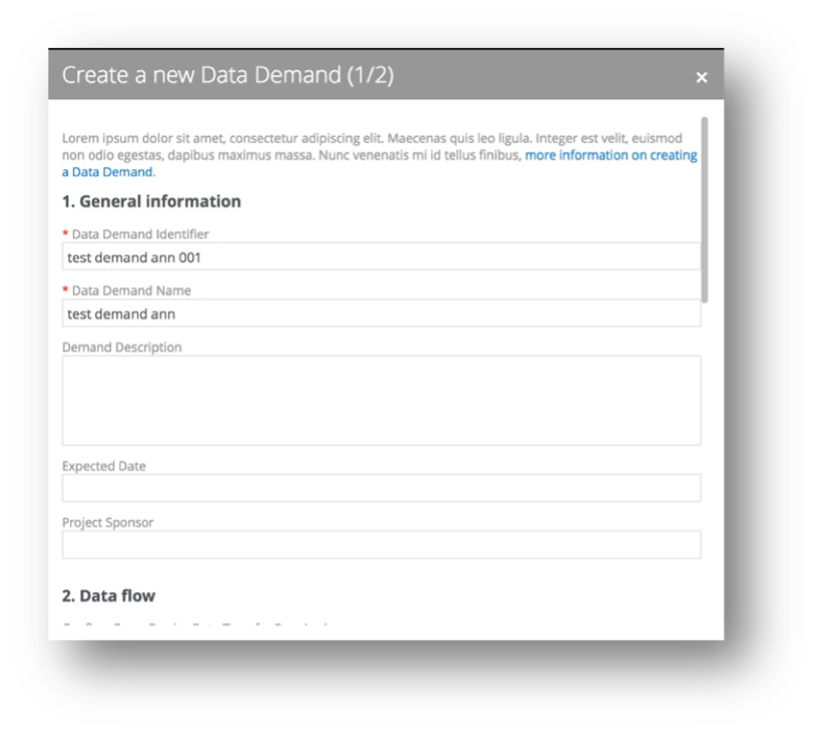 Example workflow form