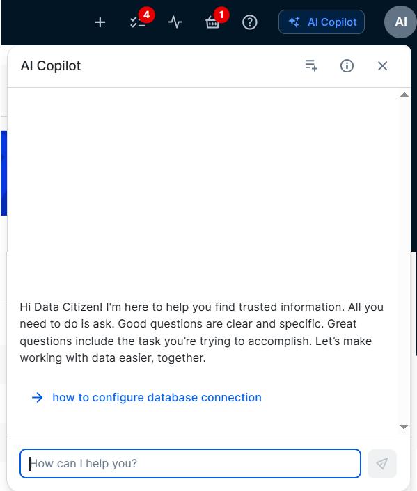 Image of Collibra AI Copilot chat pane