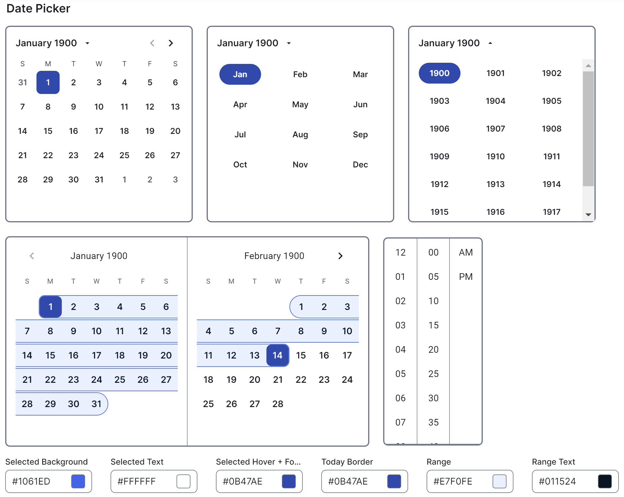 Image of the Date Picker section