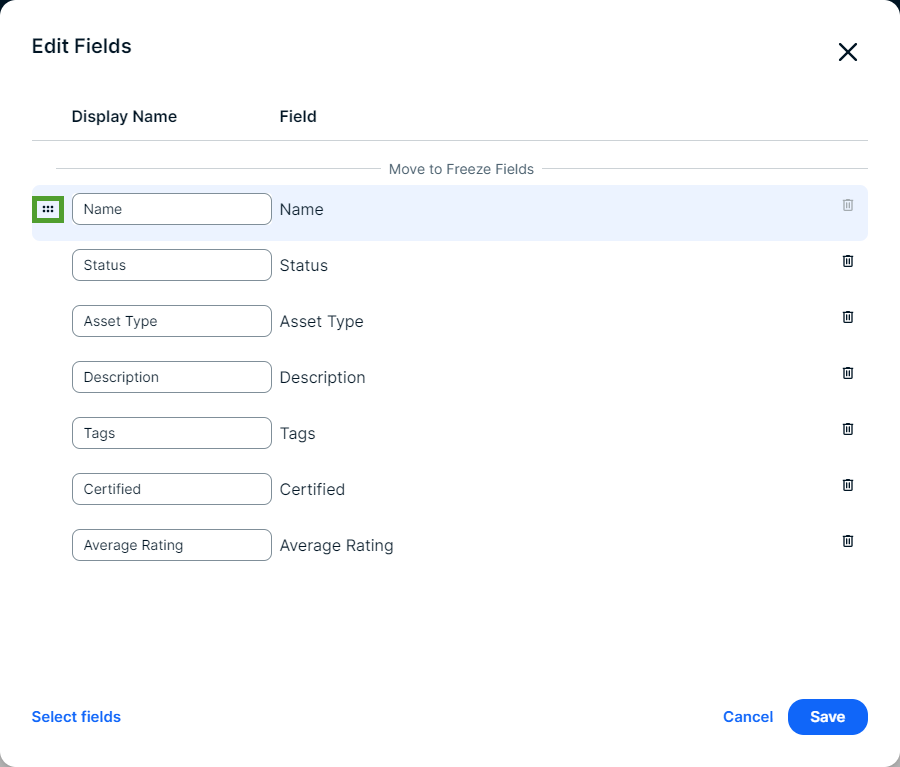 Drag and drop list items in a dialog box