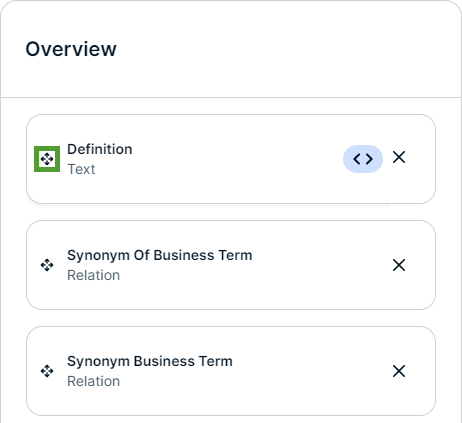 Drag and drop list items of an assignment