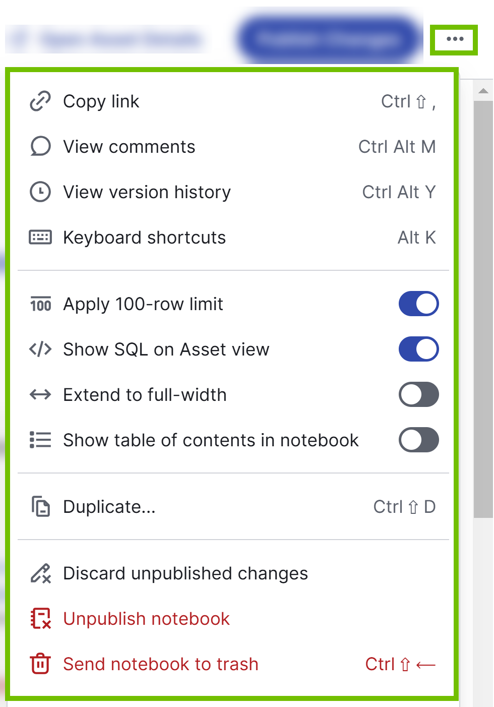 Image of notebook options