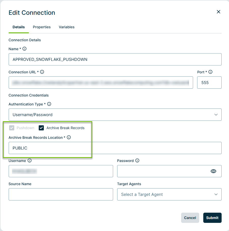 archive break records connection setup example