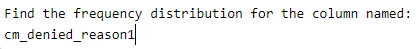 An example of a prompt for frequency distribution