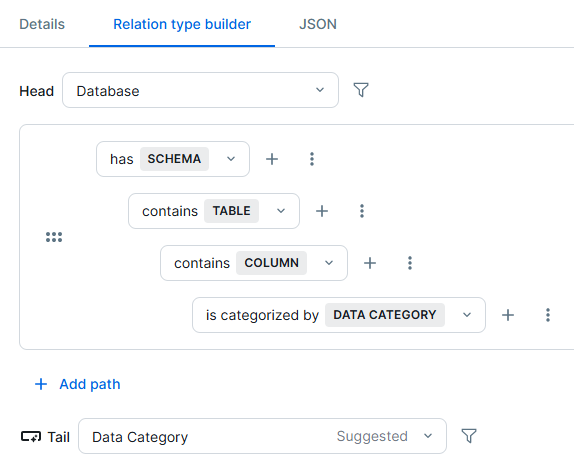 Image of Relation type builder tab