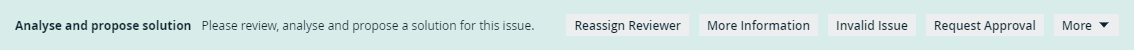 Collibra workflow task in the task bar to analyze and propose a solution for an issue