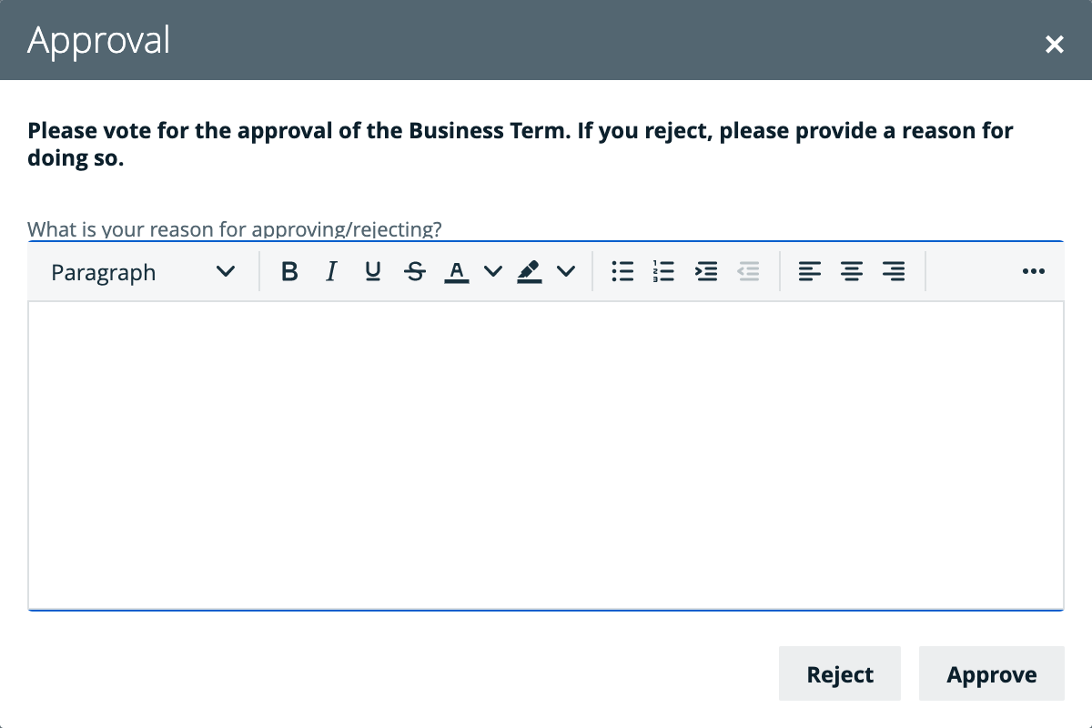 Approval workflow - Approval form