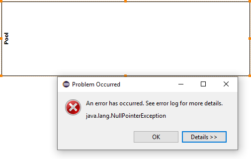 NullPointer error for invalid BPMN workflow file in Eclipse Flowable Diagram Editor