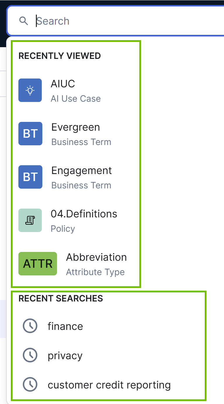 Image of search suggestions
