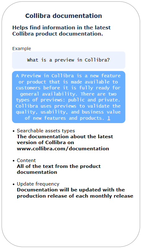 Image with information about  searching the product documentation via Collirba AI Copilot