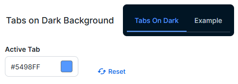 Image of the Tabs section