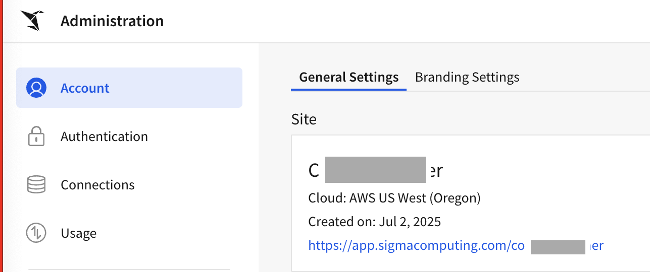 Create a Sigma connection to an Edge site (private preview)