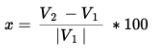 percent change formula