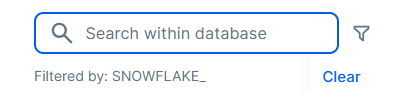 Example of a search limited to a specific Database
