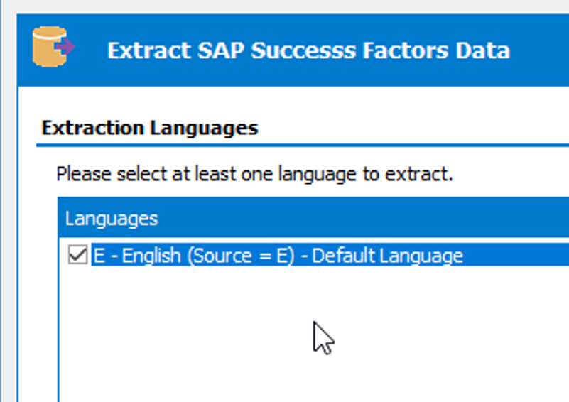 Wizard Extract Extracting metadata from SuccessFactors