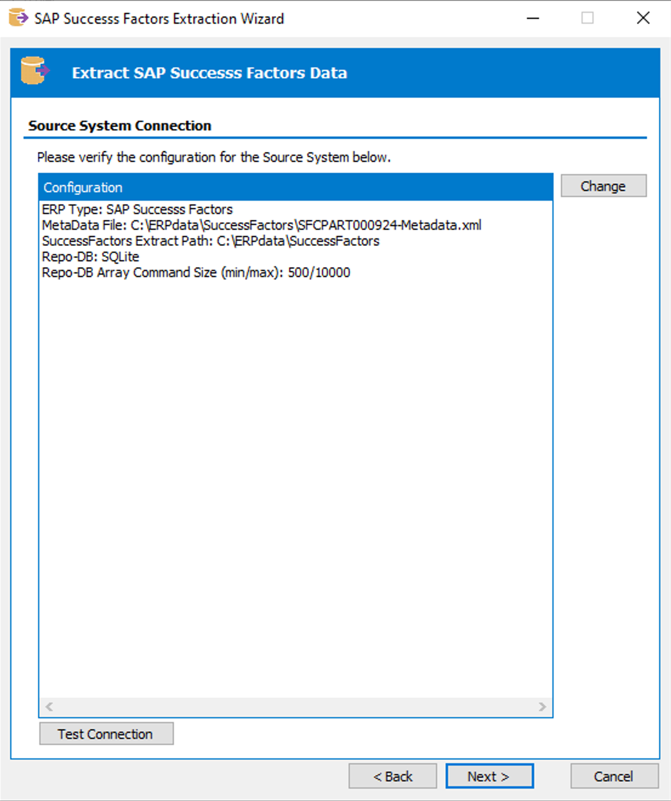 Wizard Extract Extracting metadata from SuccessFactors