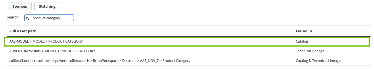 Image showing that the schema and table names match exactly, but the database names differ.