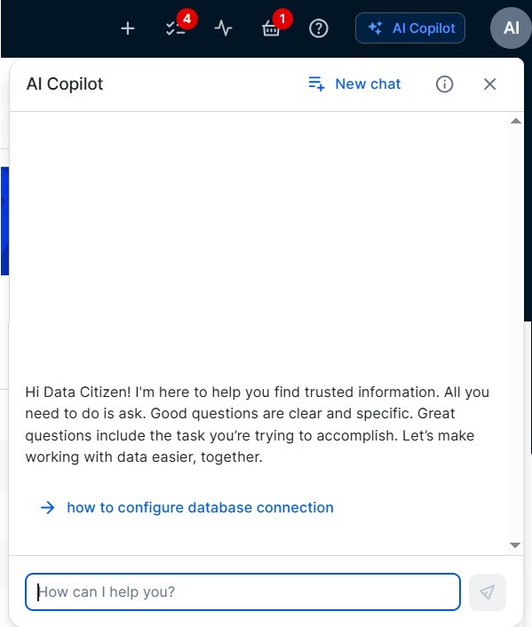 Image of Collibra AI Copilot chat pane