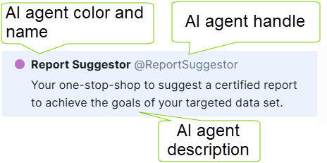 Image of a custom Maestro agent in the Ask an Agent drop-down list Image of a custom Maestro agent in the Ask an Agent drop-down list