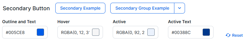 Image of the Secondary Button section