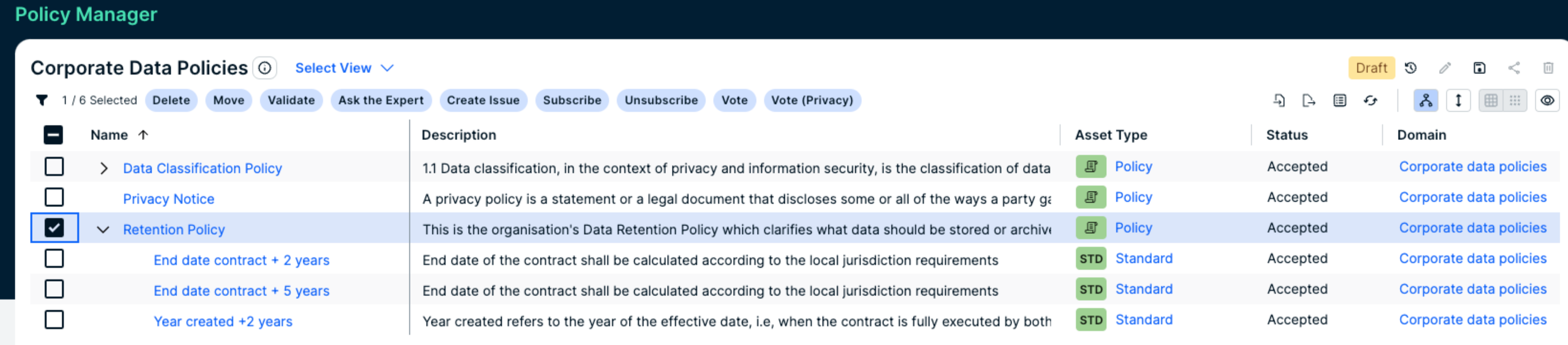 Image of a Retention Policy
