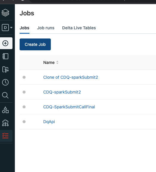 Create a job in Databricks UI