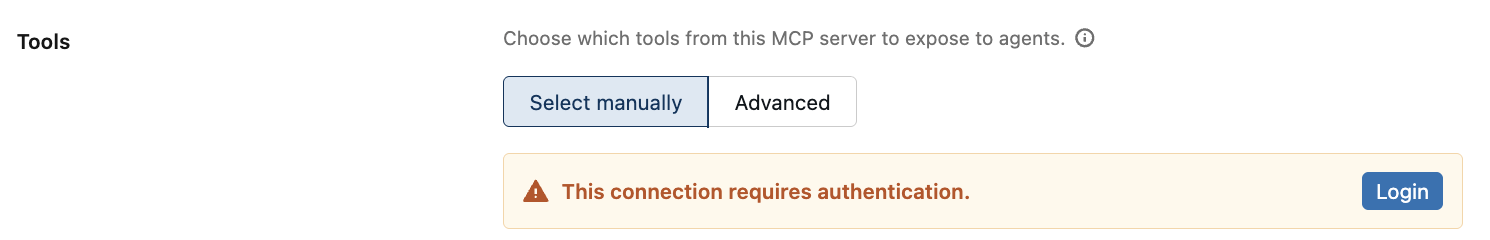 screenshot of Databricks MCP Service login prompt